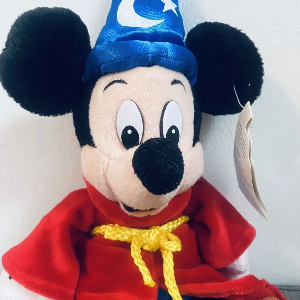 Disney Sorcerer Mickey Mouse Bean Bag Plush Doll With Tag 13”